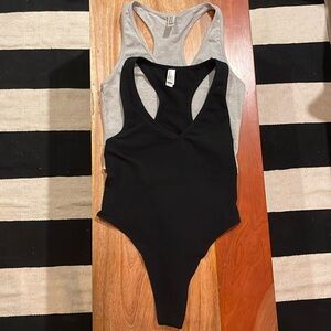 American Apparel Bodysuit - Set of 2! Black and Grey